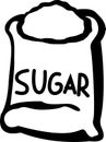 Sugar bag vector illustration Royalty Free Stock Photo