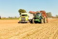 Harvesting sugar Beets on an Idaho farm. Royalty Free Stock Photo