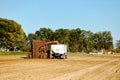 Harvesting sugar Beets on an Idaho farm. Royalty Free Stock Photo