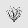 The sugar beet leaf illustration logo Royalty Free Stock Photo