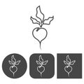 Sugar beet - vector icon Royalty Free Stock Photo