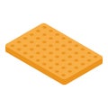 Sugar biscuit icon, isometric style