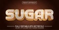 Sugar brown font Text effect editable Royalty Free Stock Photo