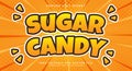 Sugar Candy 3d editable text effect Template Royalty Free Stock Photo
