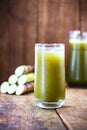 Sugar cane juice or garapa is the liquid extracted from sugar cane in the milling process. Typical drink from Brazil. organic and