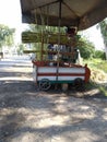 Sugar cane juice making machine. Royalty Free Stock Photo