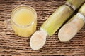 Sugar cane and juice Royalty Free Stock Photo