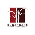 Sugar cane logo icon symbol vector illustration design template Royalty Free Stock Photo