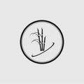 Sugar cane logo icon symbol vector illustration design template Royalty Free Stock Photo