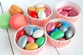 Sugar Coated Candy and Macaroon Royalty Free Stock Photo