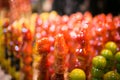 Sugar-coated strawberry on a stick