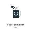 Sugar container vector icon on white background. Flat vector sugar container icon symbol sign from modern food collection for