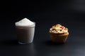 Sugar containing food. Pastry with a lot of sugar. Unhealthy food Royalty Free Stock Photo