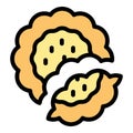 Sugar cookie icon vector flat Royalty Free Stock Photo