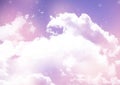 Sugar cotton candy cloud background