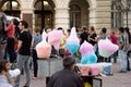 Sugar cotton candy vendor