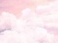 Sugar cotton pink clouds vector design background Royalty Free Stock Photo