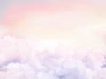 Sugar cotton pink clouds vector design background Royalty Free Stock Photo