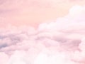 Sugar cotton pink clouds vector design background Royalty Free Stock Photo