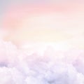 Sugar cotton pink clouds vector design background Royalty Free Stock Photo