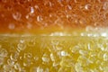 Sugar crystals on Jelly candy macro shot Royalty Free Stock Photo