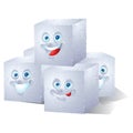 Sugar cube pile cartoon character