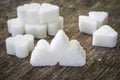 Sugar cubes sweet food