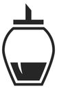 Sugar dispenser icon. Sweetener glass shaker symbol