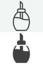 Sugar dispenser line and solid different style vector icon set Royalty Free Stock Photo