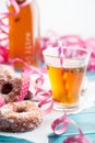 Sugar donuts and sima Royalty Free Stock Photo