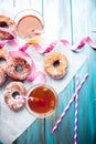 Sugar donuts and sima Royalty Free Stock Photo