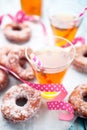 Sugar donuts and sima Royalty Free Stock Photo