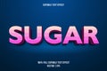 Sugar editable text effect cartoon style Royalty Free Stock Photo