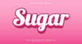 Sugar Editable Text effect Template Royalty Free Stock Photo