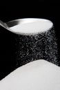 Sugar Falling from Spoon Royalty Free Stock Photo