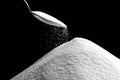 Sugar Falling from Spoon Royalty Free Stock Photo