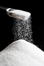 Sugar Falling from Tablespoon Royalty Free Stock Photo