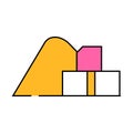 sugar food additives icon color illustration