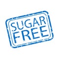 Sugar free blue rubber stamp