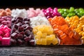 sugar-free candy options in a row Royalty Free Stock Photo