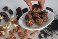 Sugar free dates and nuts ladoo Royalty Free Stock Photo