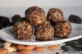 Sugar free dates and nuts ladoo Royalty Free Stock Photo