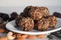 Sugar free dates and nuts ladoo Royalty Free Stock Photo