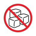 Sugar free icon, no sugar, vector illustration