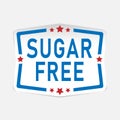 Sugar free paper web lable badge isolated