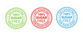 Sugar free rubber stamp. Non sugar added icon. Vector illustration Royalty Free Stock Photo
