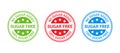 Sugar free stamp icon. Non sugar added label. Vector illustration Royalty Free Stock Photo