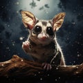 Sugar glider, Petaurus breviceps Made With Generative AI illustration