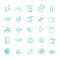 Sugar icon set in thin line style