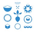 Sugar. Icon set